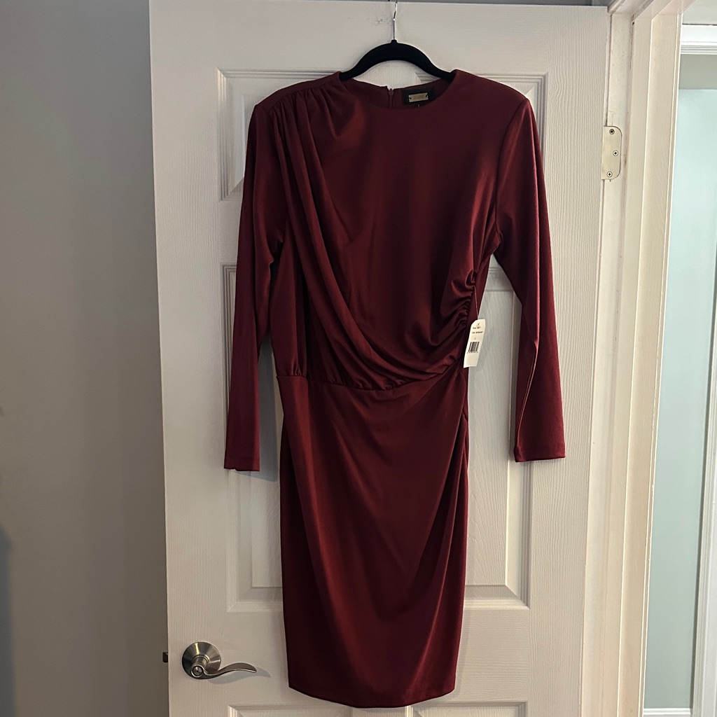 Alexia Admor Deep Burgandy Long Sleeve Dress